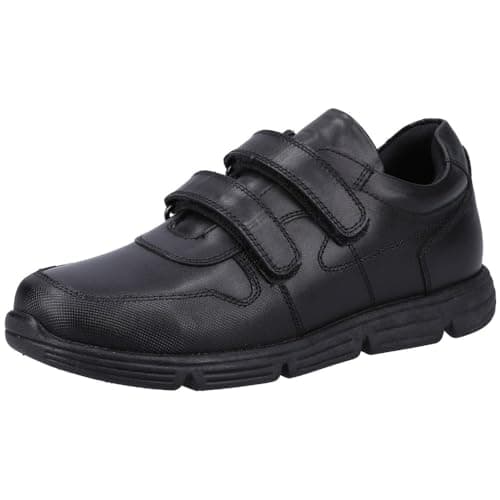 Image of Hush Puppies Boys Lucas Junior School Uniform Shoe, Black, 2 UK Child