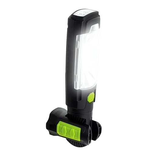 Image of Luceco LED Swivel Torch Light with USB Power Bank and Hook, 2 Light Modes, Rechargeable, Adjustable and Rotating, Black, IK04, 3.5W, 300lm, 6500K, LILT30R65