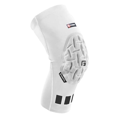 Image of G-Form Pro Handball 180 Padded Knee Sleeve (Single) - Lightweight, Breathable and Flexible Support for Athlete Comfort and Protection - White, Large