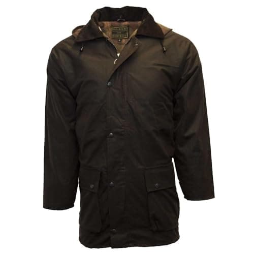 Image of WALKER AND HAWKES - Men's Wax Padded Blackstone Jacket - Brown - X-Large