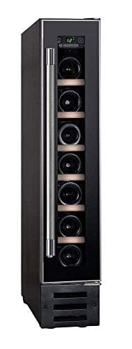 Image of Hoover HWCB15UK Freestanding Wine Cooler, Single Zone Temperature, 7 Bottle Storage, 15cm wide, Black