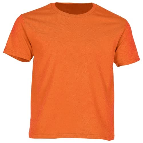Image of FRUIT OF THE LOOM Unisex Kids Valueweight Short Sleeve T Shirt, Orange, 5-6 Years UK