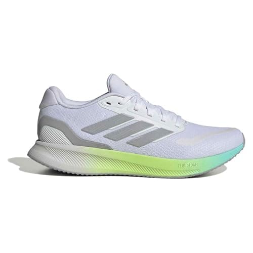 Image of adidas Men's Runfalcon 5 Running Shoes Trainers Cloudfoam KI9540 White, Ftwwht Halsil Cblack, 8 UK