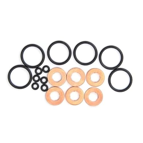 Image of Injector Seal Kit for Land Rover Discovery 4 / Range Rover Sport 3.0L TDV6 SDV6 Diesel, Fitting Kit Includes Seals Washers O-Rings, Replaces LR054612