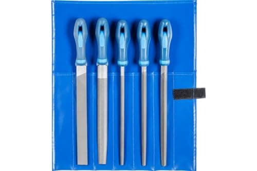 Image of Pferd 542WR250H2 Type Cut 2 Machinist's File Set, Multi-Colour, 250 mm, 5-Piece