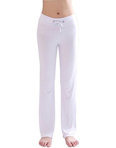 Image of Hoerev Comfy Pants Ultra Soft and Lightweight Flowy Pants for Women,Perfect for Yoga and Lounging Product,White,M