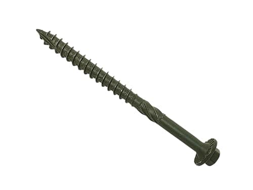 Image of Forgefix Spectre™ Advanced Timber Fixing Screws Green 6.3 x 75mm Box 50, for use in decking construction. Also widely used in exterior timber, fencing and landscaping applications.