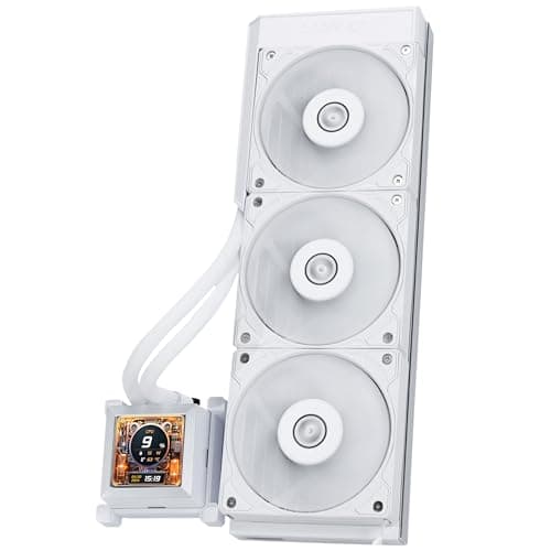 Image of Lian Li Hydroshift 360 AIO - Pre-installed 3 x 28MM Fans - Side-Mounted Coolant Pathway - 2.88” LCD Screen - 480 × 480 Resolution - Captured Screenshots or Recorded Videos - White (HSLCD36SW)