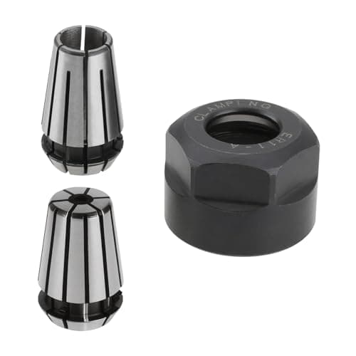 Image of Create idea 1Sets ER11 Spring Collet Nut Set ER11 1/4 Inch Collet 1/8 Inch Collet with ER11 Clamping Nut Suitable for CNC Engraving Mechine Lathe Milling Tool