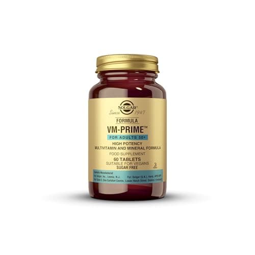 Image of Solgar Formula VM-Prime for Adults 50 Plus Tablets - Pack of 60 - for Daily Health and Wellbeing - Smaller Easier-to-Swallow Tablets -Vegan and Gluten Free