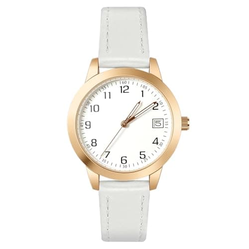 Image of OFFCUP Ladies Watches, Analog Quartz Watches for Women, Waterproof Womens Watch, Girls Wrist Watch with Leather Strap for Christmas and Valentine's Day Gifts