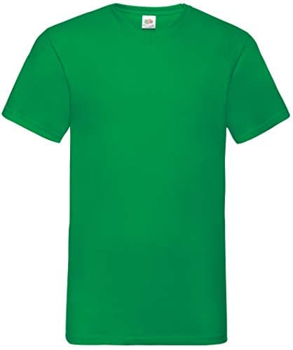 Image of Fruit of the Loom Mens Valueweight V-Neck, Short Sleeve T-Shirt (2XL) (Kelly Green)