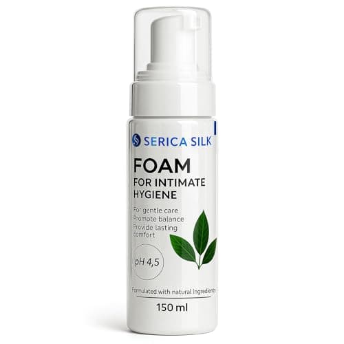 Image of Intimate Wash | SERICA SILK Hygiene Foam 150ml | Gentle Daily Feminine Cleanser with Lactic Acid, Aloe Vera & Chamomile | Balances pH, Neutralises Odour, Leaves Skin Fresh & Comforted