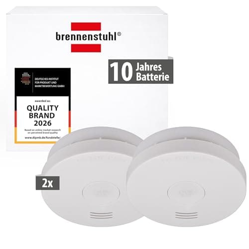 Image of Brennenstuhl smoke detector SET, 2x RM L 3100 with integrated battery (tested and certified according to VdS DIN EN 14604) white
