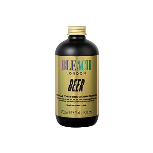 Image of BLEACH LONDON Beer Shampoo - Follicle Fortifying Vitamins, Beer Yeast Proteins, Nutrient Rich, Vegan Cruelty Free, For Healthy Hair & Scalp, 250 ml
