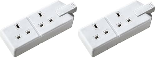 Image of Permaplug By Masterplug ELS132W-01 Two Socket Trailing Socket, Without Plug And Cable, 13 Amp, White (Pack of 2)