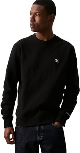 Image of Calvin Klein Men Ck Essential Sweatshirt no Hood, Black (Ck Black), 3XL