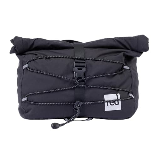 Image of Red Original Unisex PFC-Free Waterproof Cross Body Bag - Lightweight, 100% Recycled Fabric, Practical Storage for all Weather, Walking, Boating, Cycling, Hiking, Camping, Beach (Obsidian Black, 7L)