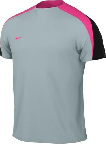 Image of Nike Strike Dri-Fit Men's Short Sleeve Football Top, Ocean Cube/Black/Hyper Pink/Hyper Pink, FN2399-395, M