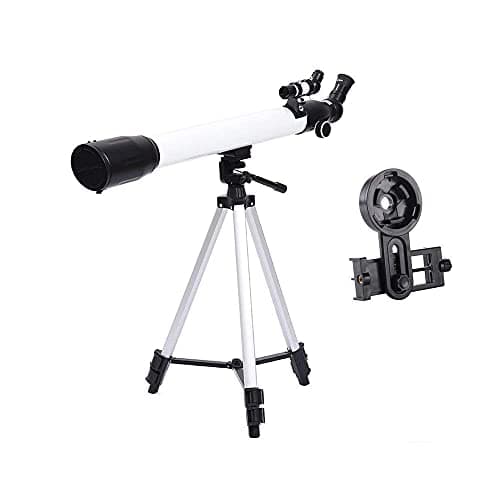 Image of Telescopes for Astronomy Adult,Telescope for Adults Beginners Kids， 60mm Aperture 700mm AZ Astronomical Compact Refractor Telescope with Smartphone Adapter and Tripod BAK