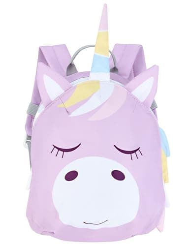 Image of Juicy Bumbles Toddler Backpack Girls Unicorn Backpack Kids Nursery Bag Small Mini Baby Preschool Rucksack - Animal Designs Age 2-5