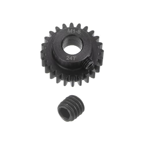 Image of sourcing map Mod 1 24T Pinion Gear 8mm Bore Hardened Steel Motor Rack Spur Gear for RC Car Truck Gear Drive