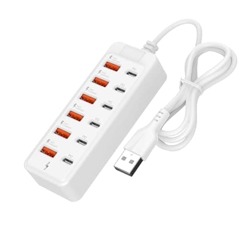 Image of 12Port Electrical Socket USB Type C and a Charging Hubs with 66W Power for Multiple Devices Phones Tablets C Hubs Charging