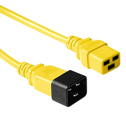 Image of ACT C19 - C20-1.20m 1.2m C19 Coupler C20 Coupler Yellow Power Cable (AK5101)
