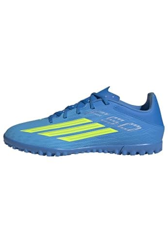 Image of adidas Unisex F50 Club Turf Football Shoes, Lucid Ray Blue/Team Solar Yellow 2/Lucid Aquamarine, 10 UK