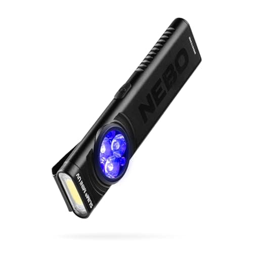 Image of Nebo Slim Mini Rechargeable Pocket Light – Dual UV & LED Torch | Magnetic Base, Pocket Clip, IPX4 Water-Resistant | Compact EDC Flashlight for Trades, Travel & Inspection