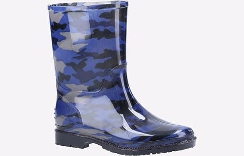 Image of Cotswold PVC Jnr Wellington Unisex Kids Navy Camo Size 13