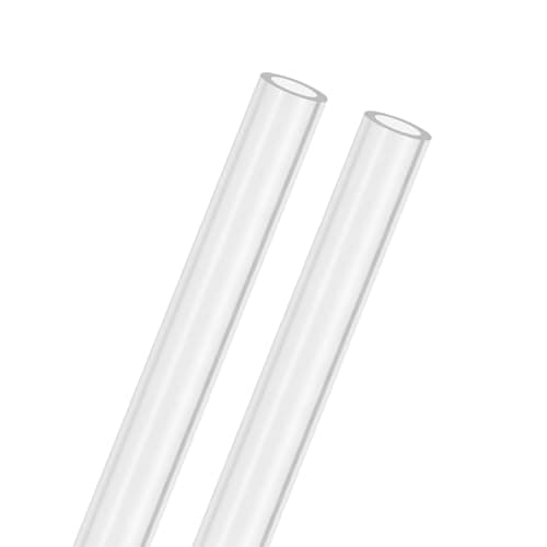 Image of M METERXITY 2-Pack Clear Rigid Acrylic Pipe, 13mm[0.51"] ID x 19mm[0.75"] OD Plastic Round Tube for Water Cooling System/Lamps/Fountains/Aquariums/Display Stand, Acrylic Tubing [305mm/12IN]