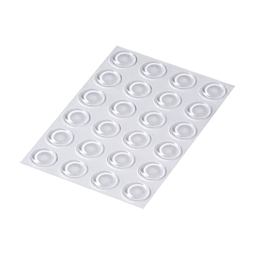 Image of Happy Bananas Clear Self Adhesive Flat Bumper, Rubber Feet for Coasters, Glass, Cabinets, Crafts - 10.1mm x 1.8mm (24)