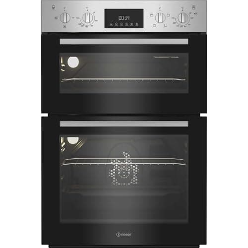 Image of Indesit DII 10D IX Built-In Electric Fan Double Oven - Stainless Steel