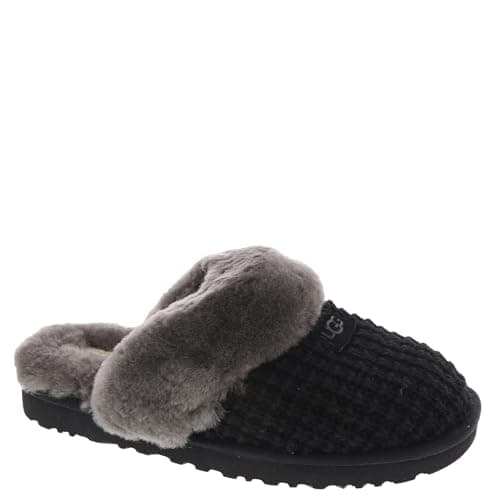 Image of UGG Women's Cozy Slip on Slipper, Black, 6 UK