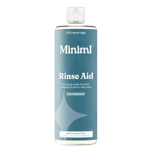 Image of Miniml Dishwasher Rinse Aid 400ml - Fast-Drying, Streak-Free & Spotless Dishes and Glasses, Works on Short & Cold Cycles, Plant-Based, Vegan & Biodegradable