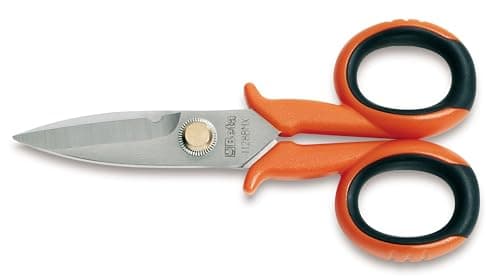 Image of Beta 1128BMX Electrician's Scissors Straight Blades Stainless Steel with Micro Teeth