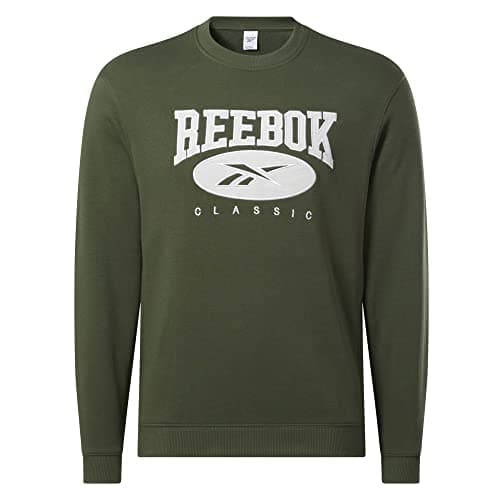Image of Reebok Unisex's Classics Archive Essentials Crew Sweatshirt, Varsity Green, M