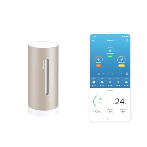 Image of Netatmo Additional Indoor Module for Netatmo Weather Station, Monitoring Temperature, Humidity and Air Quality (CO2), NIM-S-WW, Accessory, Sand