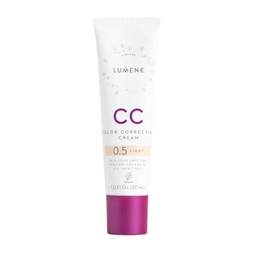 Image of LUMENE CC Cream Color Correcting Cream Foundation | SPF 20 | Medium Coverage | Lightweight and Antioxidant-Rich | Hydrates While Reducing Redness | All Skin Types | Vegan | 30 ml | Light