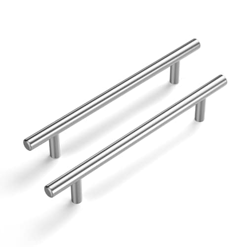 Image of LONTAN 4 Kitchen Cupboard Handles 160mm T-Shaped Kitchen Door Handles for Drawer and Cabinet Stainless Steel Pulls Suitable for Bedroom, Living Room, Bathroom