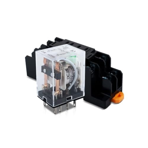 Image of Innfeeltech 1 Pcs DC 24V Electromagnetic Power Relay with, 8 Pin 10A Coil Relays with Sock Base HH52P