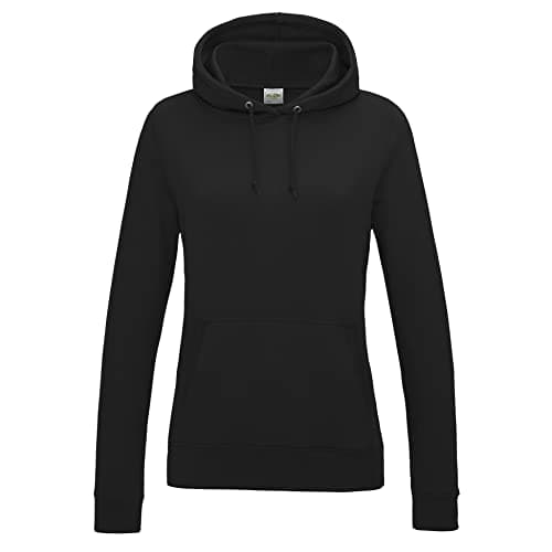 Image of AWDis Women's Girlie College Hoodie, Black (Jet Black), 18 (Manufacturer Size:XX-Large)