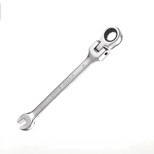 Image of InYoHui Combination Wrenches, 17mm 72-Tooth Flexible Head Ratcheting Spanner CR-V Forged Spanner Chrome Vanadium Steel Ratchet Wrench Precision Gear 180° Pivot Head