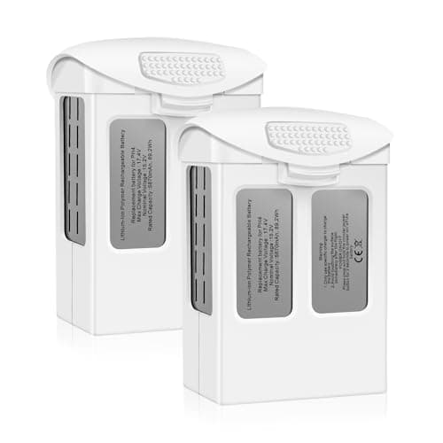 Image of Fantasyo Phantom 4 Battery Pack of 2, 5870 mAh Intelligent Flight Replacement Battery for DJI Phantom 4, DJI Phantom 4 Pro, Phantom 4 Pro V2.0, Phantom 4 Advanced Drone Series