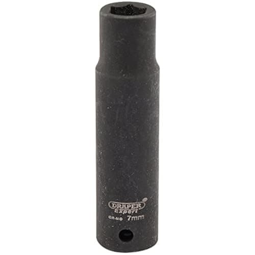 Image of Draper 5185 1/4" Square Drive Expert Hi-Torq Metric Deep Impact Socket, 7 mm Size , Blue
