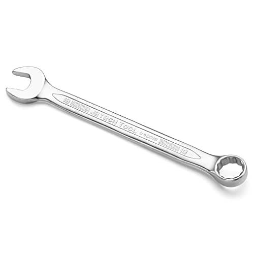 Image of Jetech 19mm Combination Spanner - Durable Cr-V Steel High Strength 12 Point Double Head Wrench in Sand Blasted Finish
