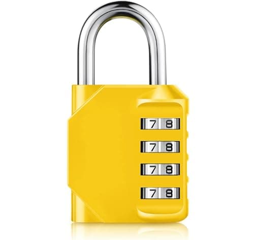 Image of Combination Padlocks, 4 Digit Combination Lock for Locker with Code Heavy Duty Weatherproof Padlock Resettable Code Locks Outdoor for School Gym Locker, Sports Locker,Fence, Toolbox, Gate