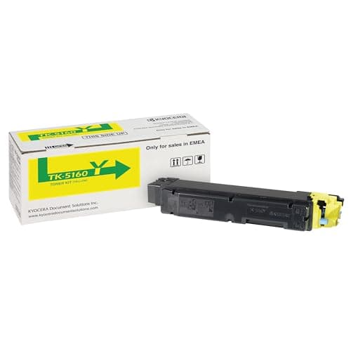 Image of Kyocera TK-5160Y Toner Yellow, 12.000 Pages, Original Premium Printer Cartridge 1T02NTANL0 for ECOSYS P7040cdn