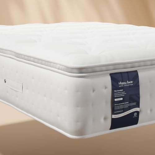 Image of happybeds Pocket Spring Natural Pillowtop Mattress, The Annabel 2000 Pocket Spring Natural Pillowtop Mattress (Super King)